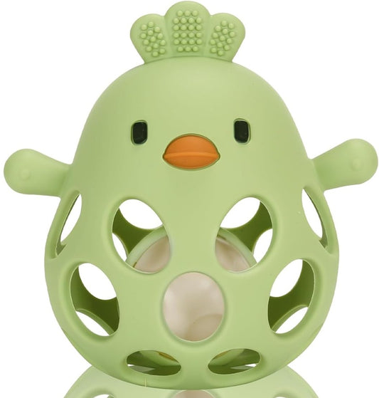 VENDITER mordedor in silicone con sonaglio POLLO 11 x 11 cm