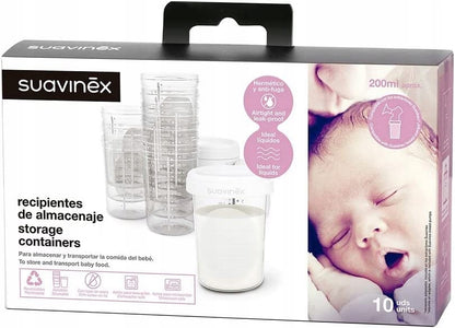 SUAVINEX récipients de stockage 10 x 200ml