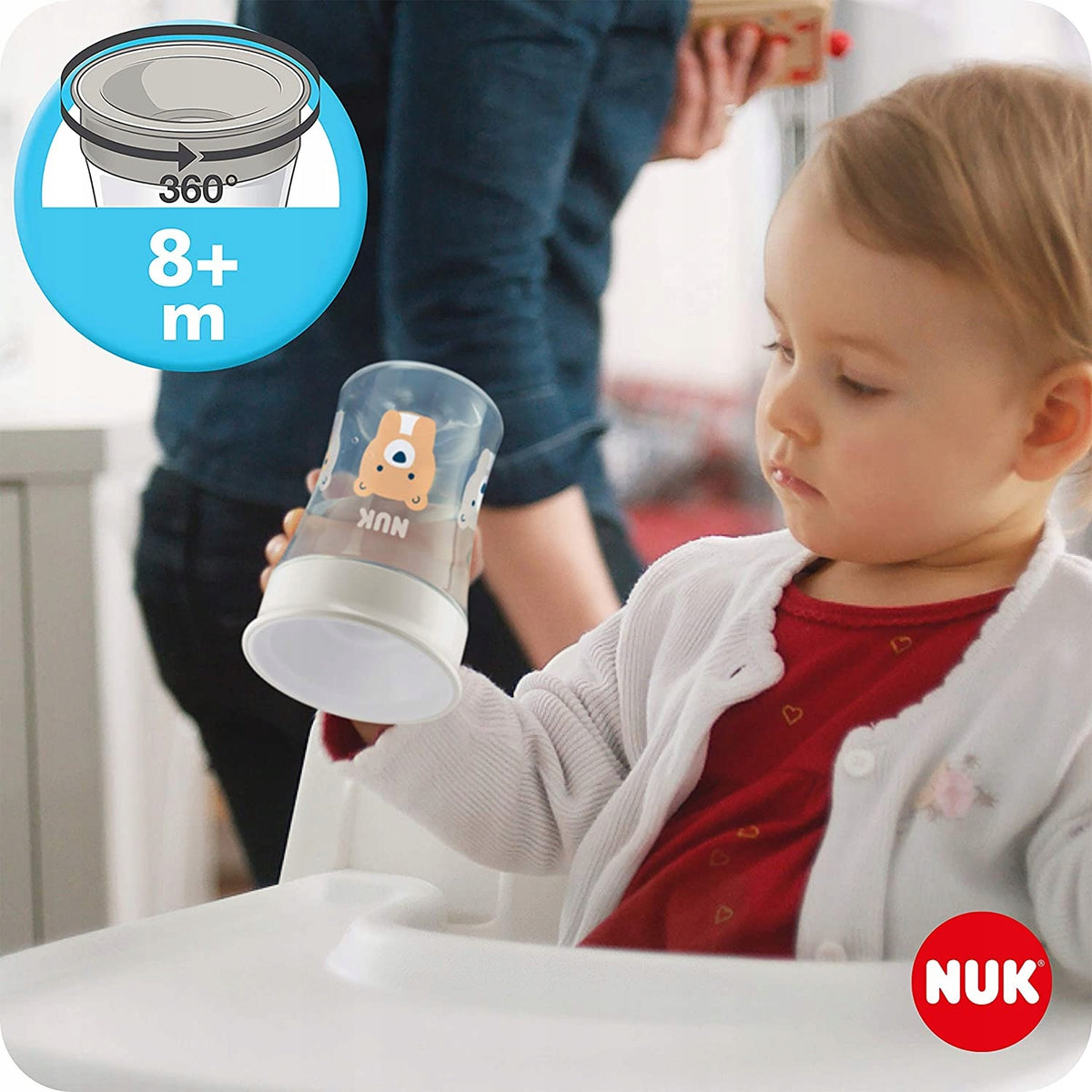 NUK zestaw do nauki picia kubek + 3 ustniki – zdjęcie produktu 4
