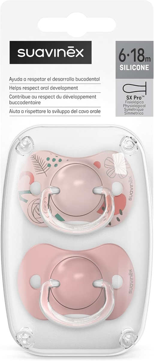 SUAVINEX SX PRO smoczek anatomiczny 6-18msc silikon x2