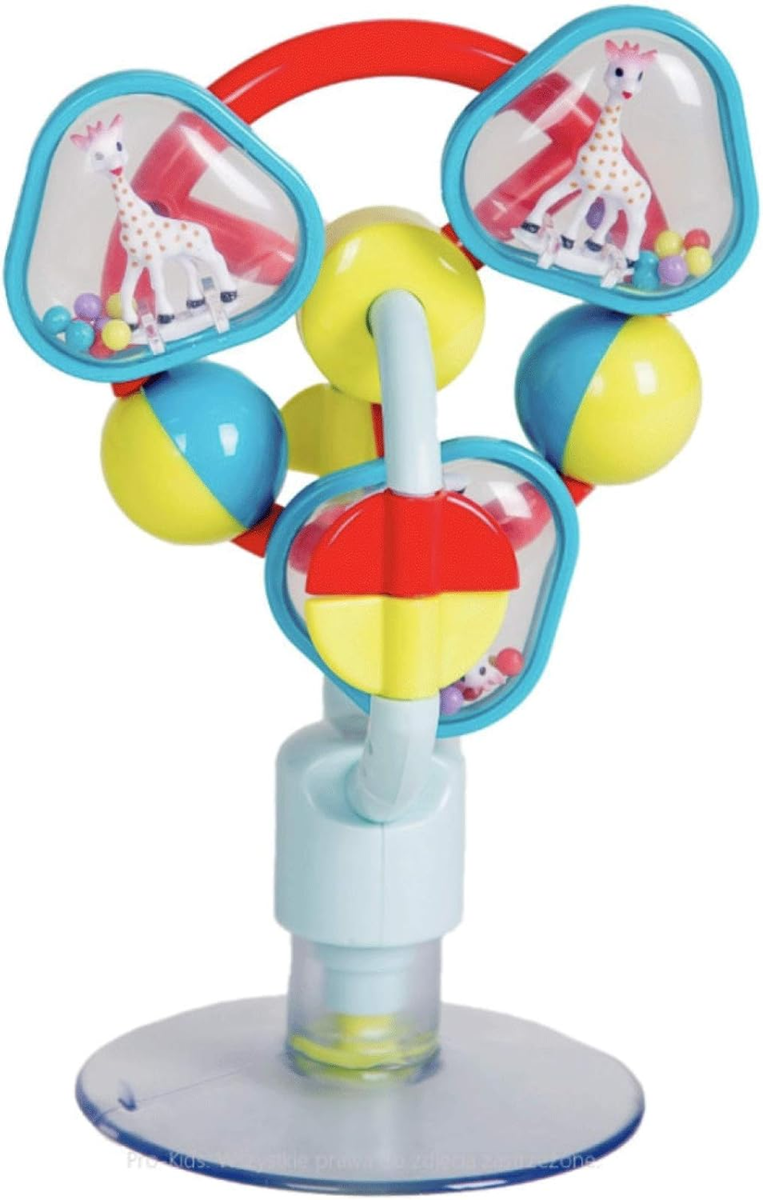 VULLI Giraffa Sophie giocattolo sensoriale con sonaglio e ventosa 19 cm