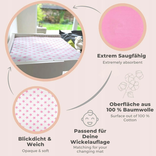 LILLY&BEN Wickelauflagenbezug Frottee 50x70 x2