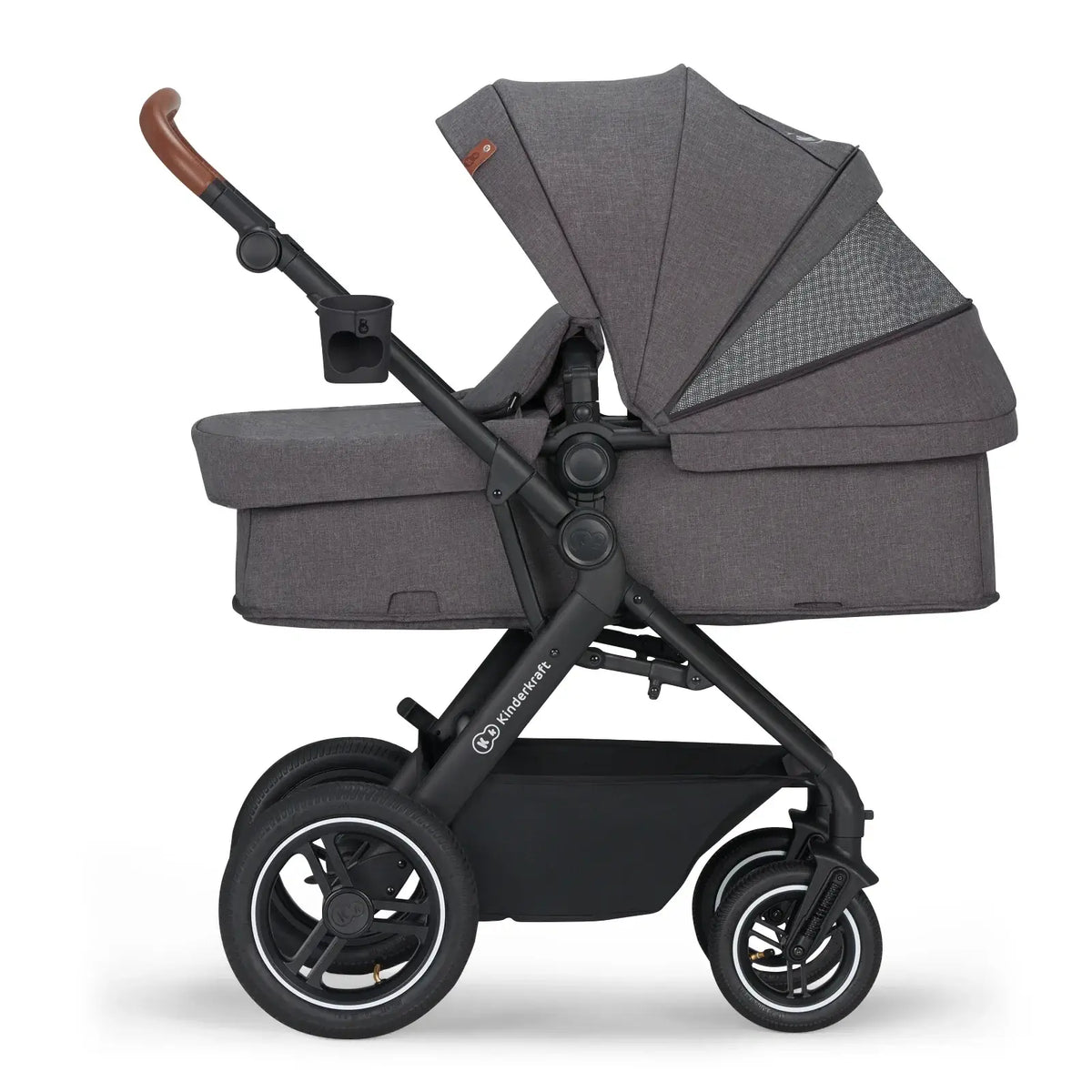 KINDERKRAFT B-TOUR 3w1 wózek wielofunkcyjny do 22kg + fotelik MINK PRO – DARK GREY – zdjęcie 5