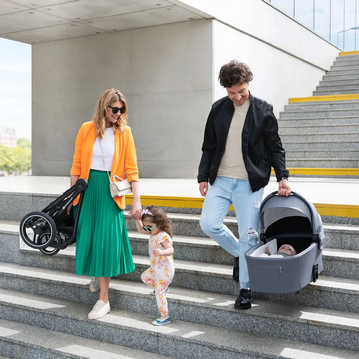 KINDERKRAFT gondola do wózka NEA UPF50+ kompaktowa – MIDNIGHT BLACK – zdjęcie 7
