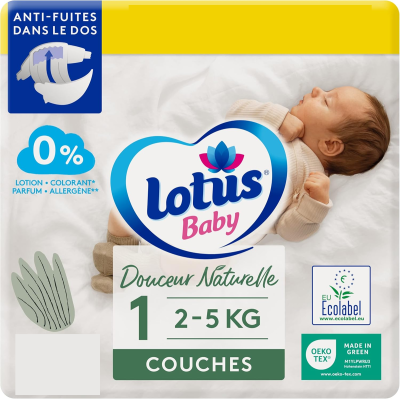 LOTUS BABY pannolini monouso ecologici taglia 1 (2-5kg) x20