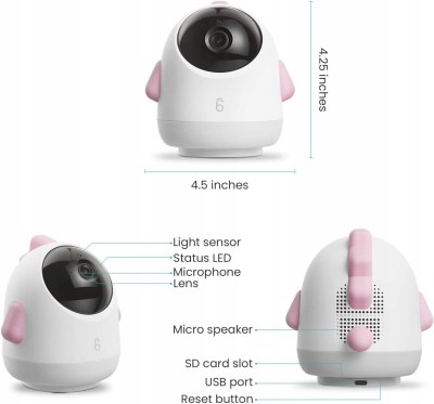 SIMSHINE Baby Pro telecamera 2K FHD 360° baby monitor elettronico iOS Android + supporto